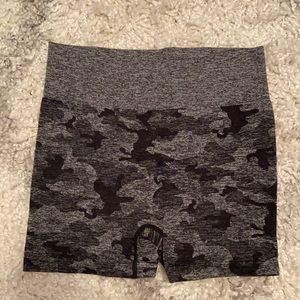 Black camo shorts